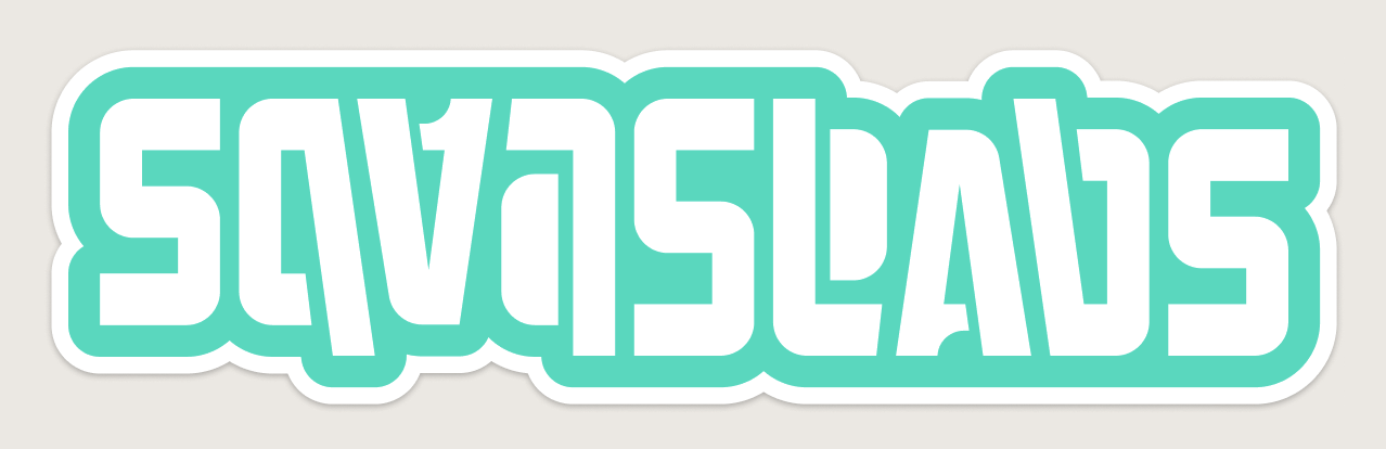 SAVASLABS ambigram sticker