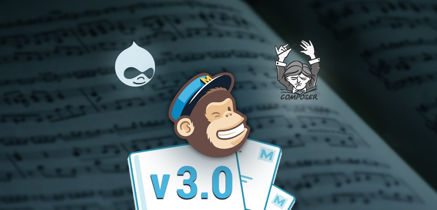 Drupal, mailchimp, and composer over sheet music