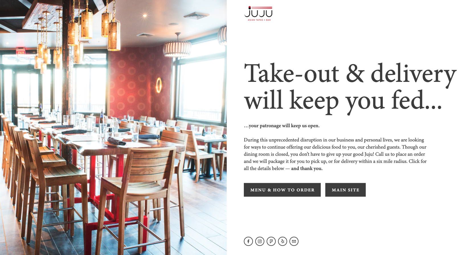 screenshot of JuJu Durham's landing page