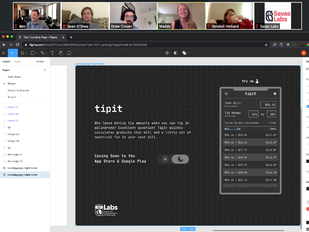 Savas Labs team at a recent weekly Labs meeting