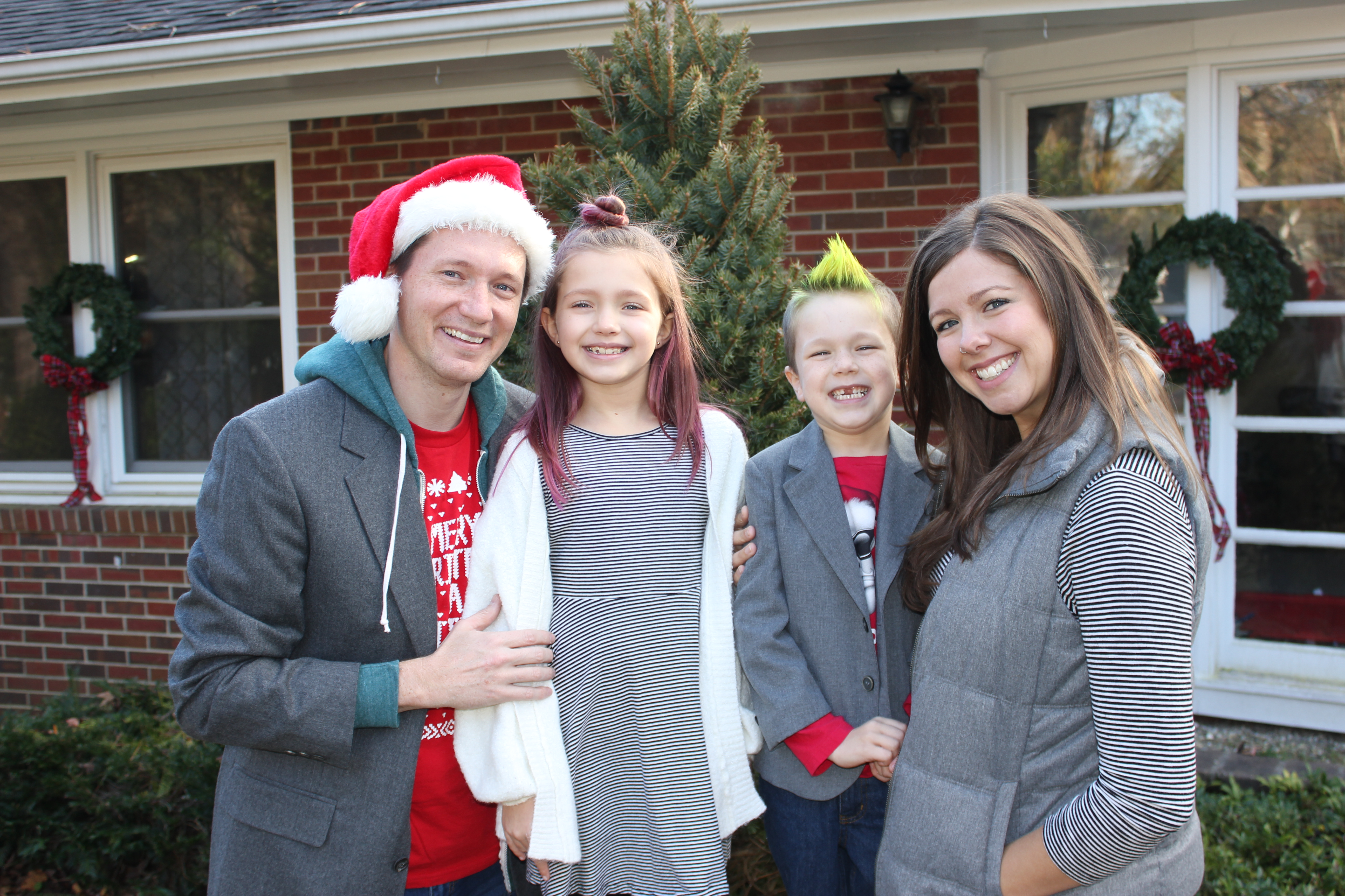 The Eckerson Family at Christmas time.