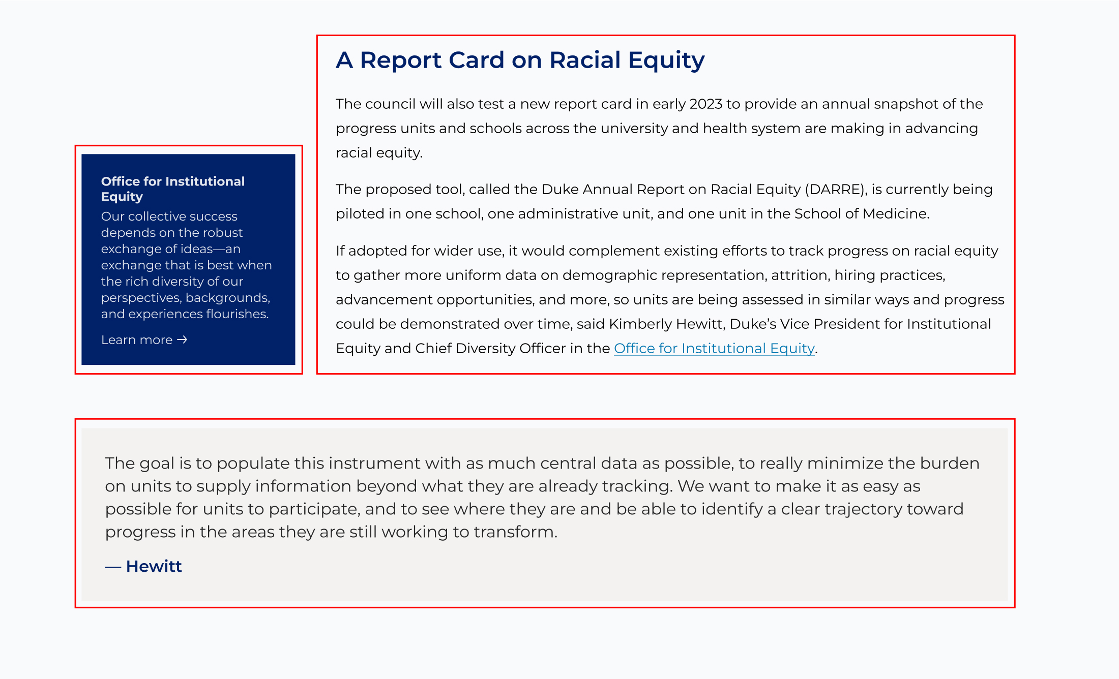 Duke Today component blocks