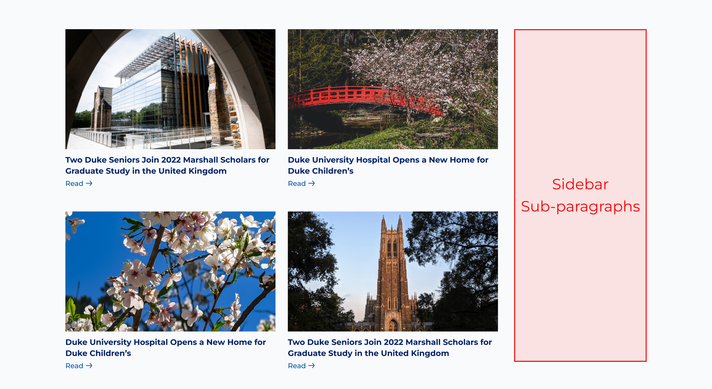 Duke Today paragraph blocks