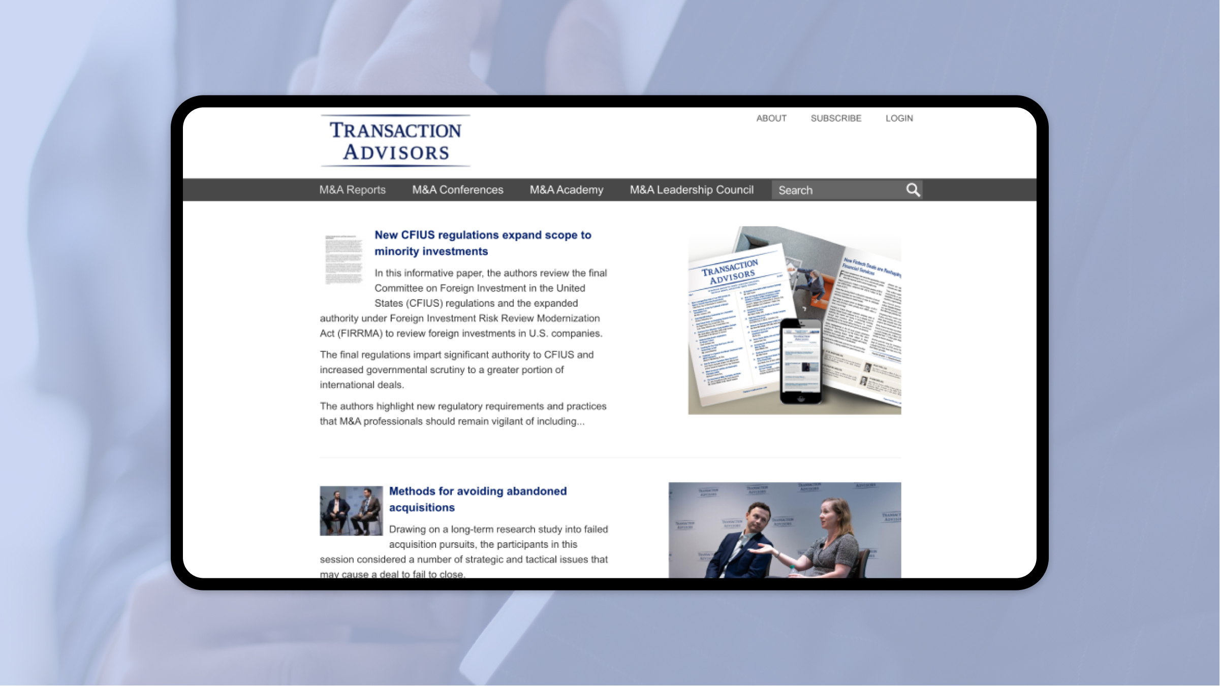 Transaction Advisors Homepage