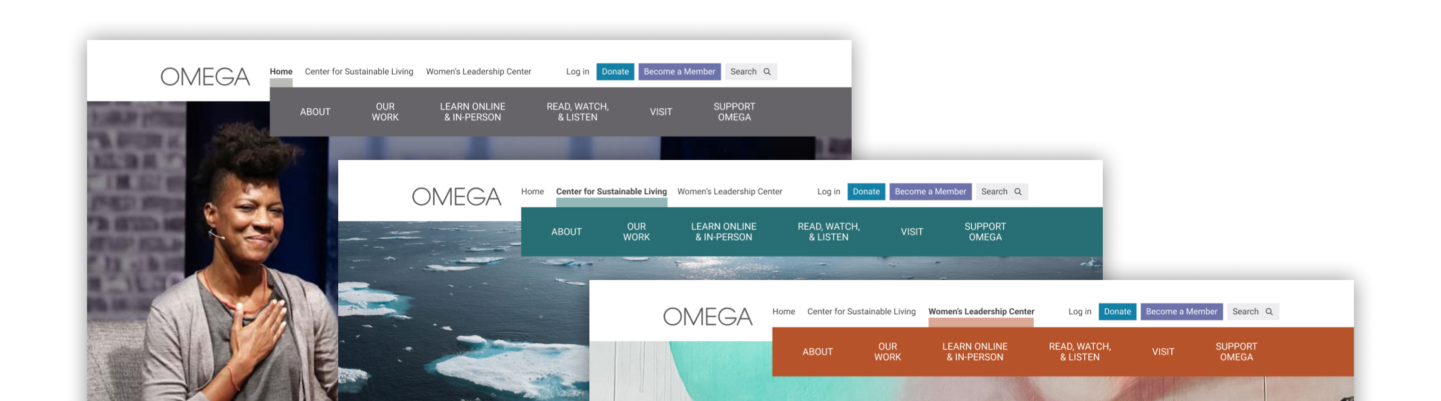 Omega Centers Navigation Design