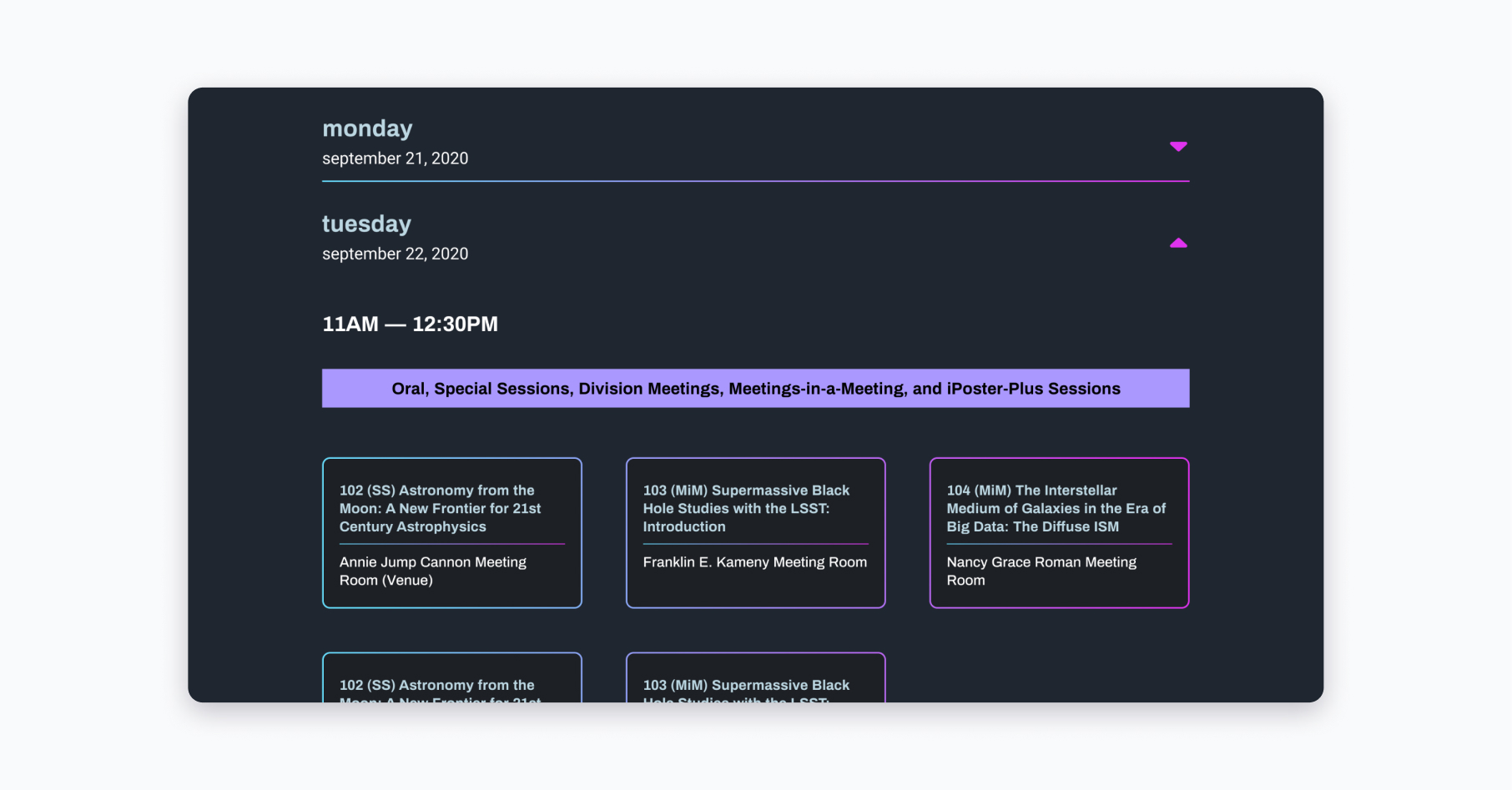 Design schedule for Warp Speed