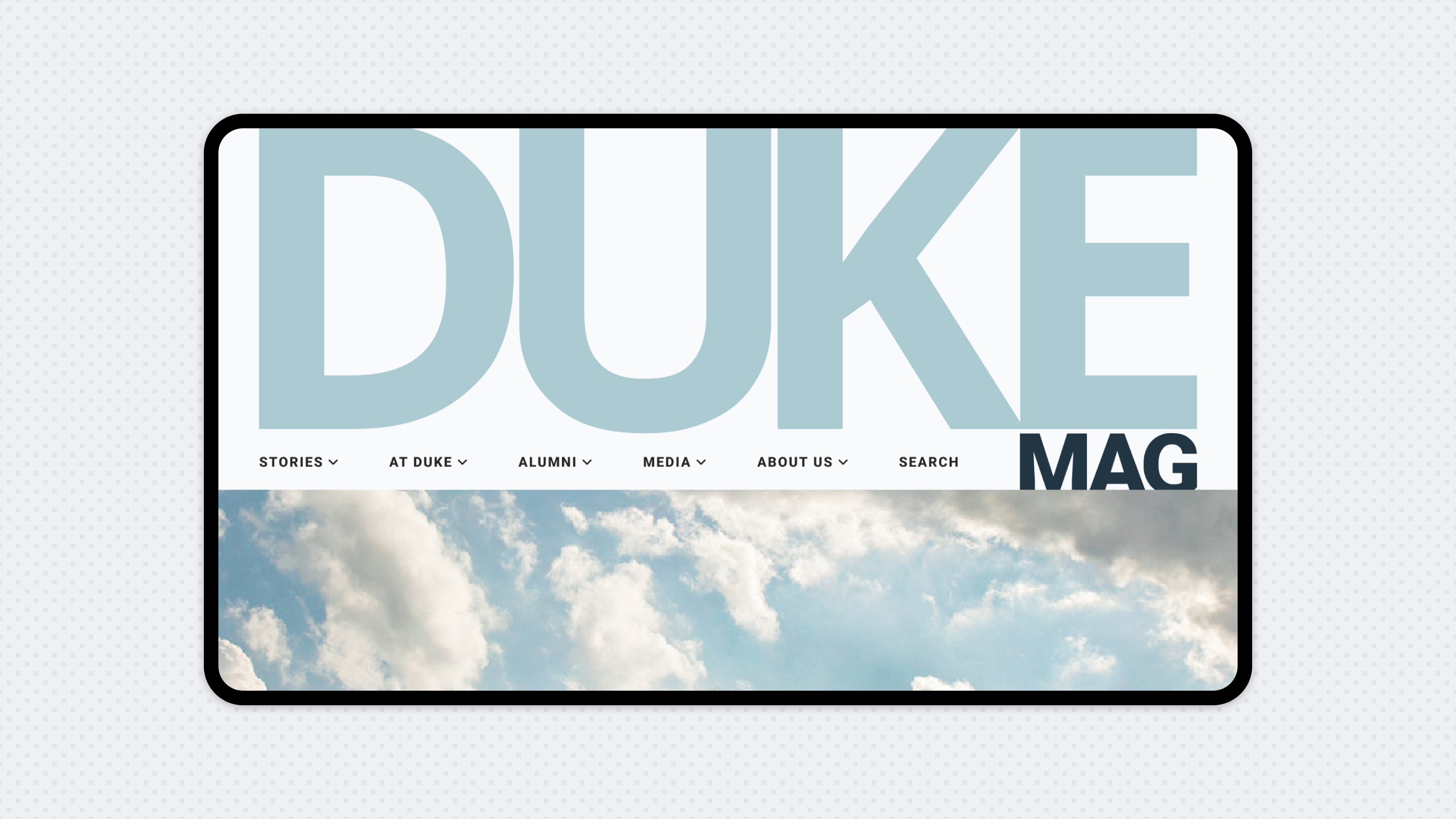 Duke Alumni Magazine homepage
