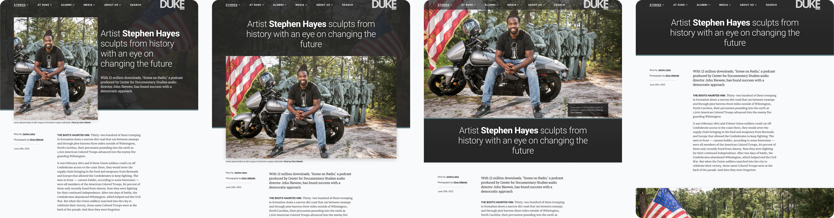 Duke Alumni Magazine components