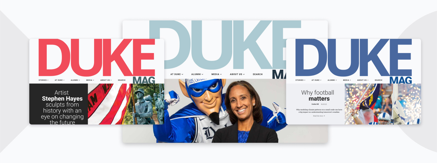 Duke Alumni Magazine different header text