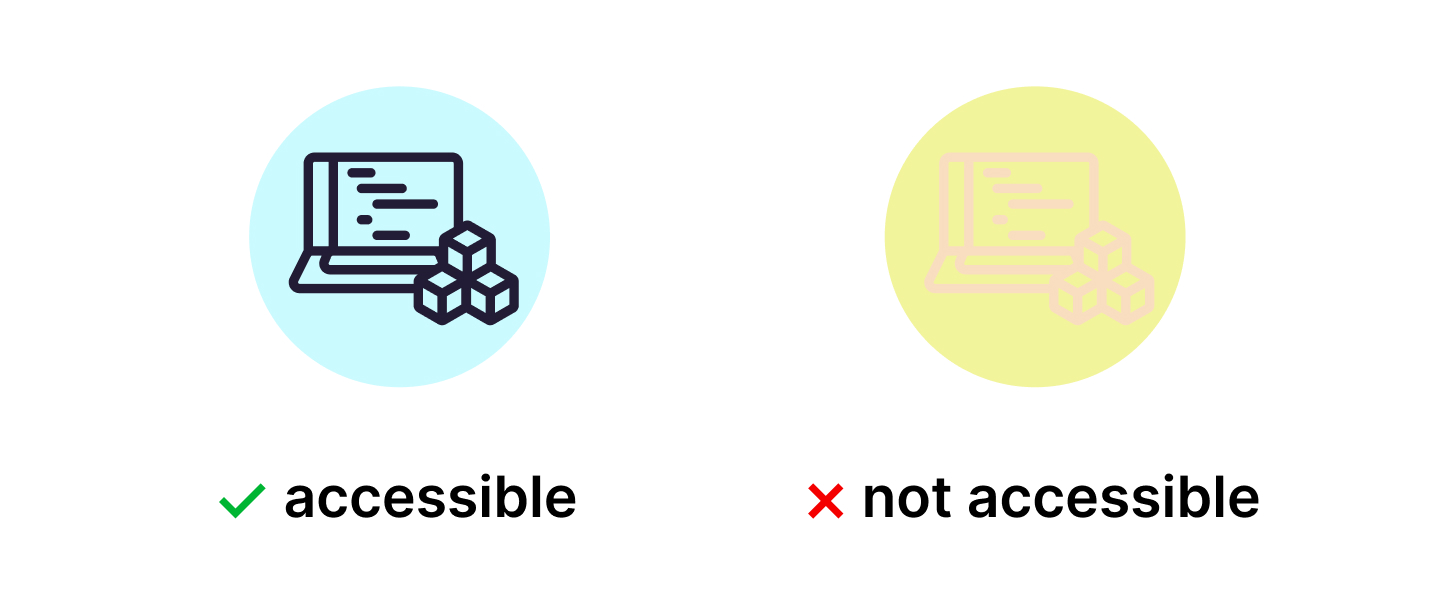 Accessible vs. Non-Accessible Icons