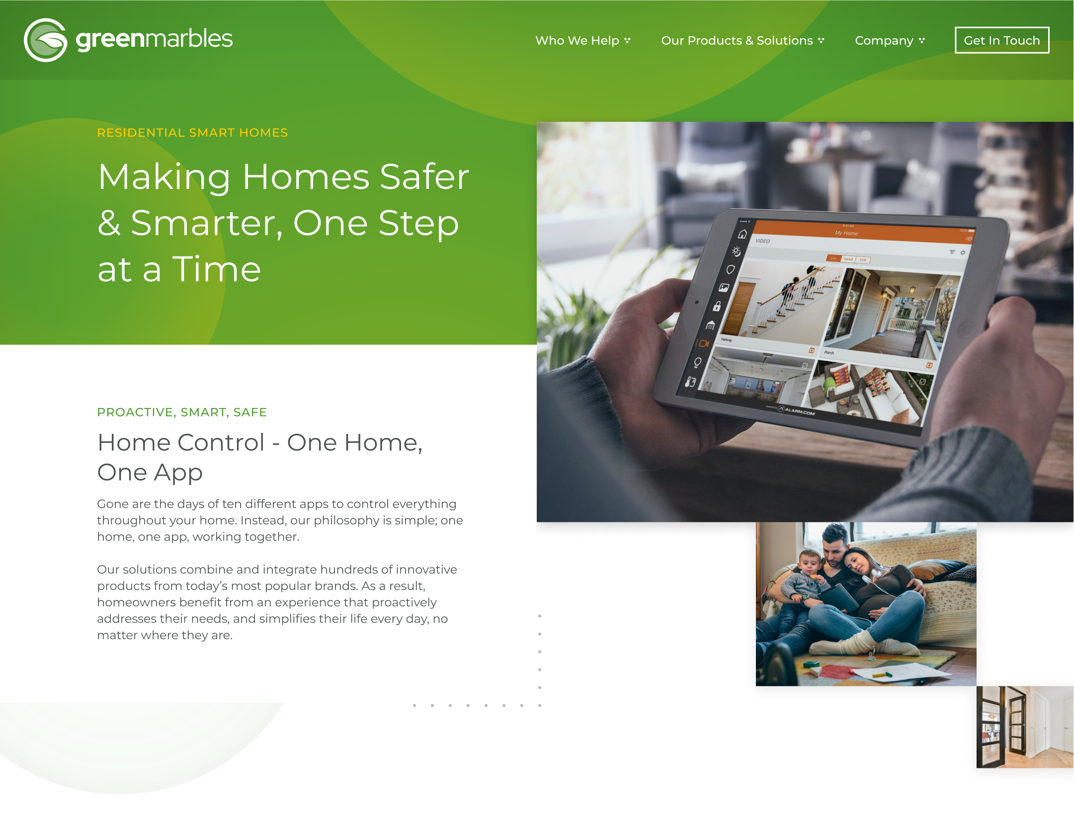 Green Marbles new homepage