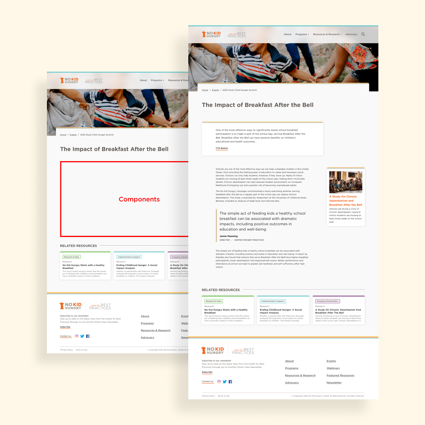 CBP website components