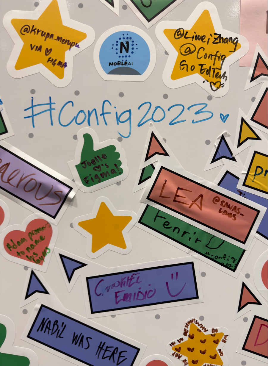 Config 2023 attendees board of names