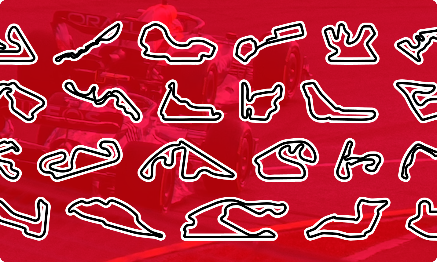 The tracks for each F1 race