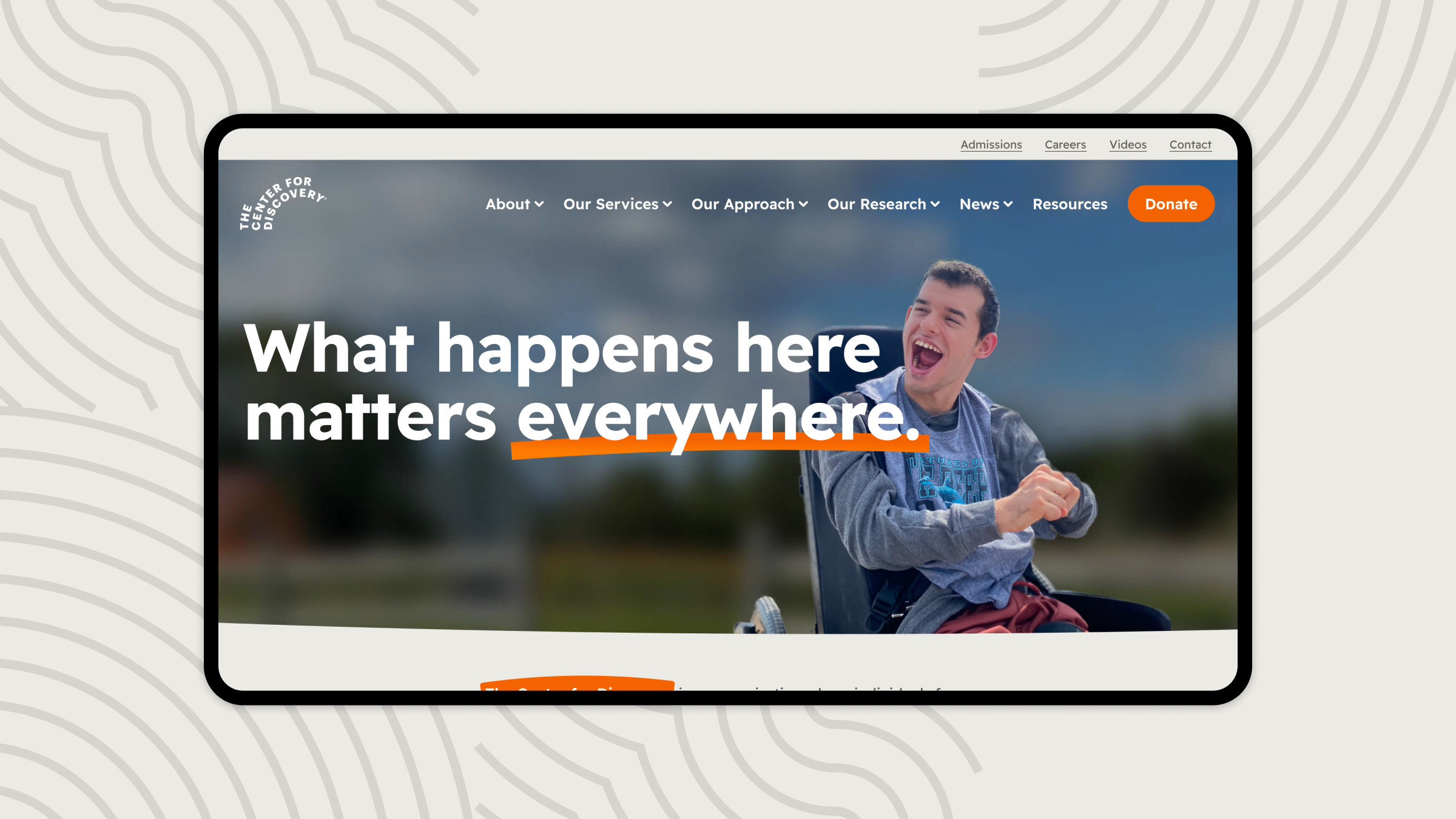 The Center for Discovery home page