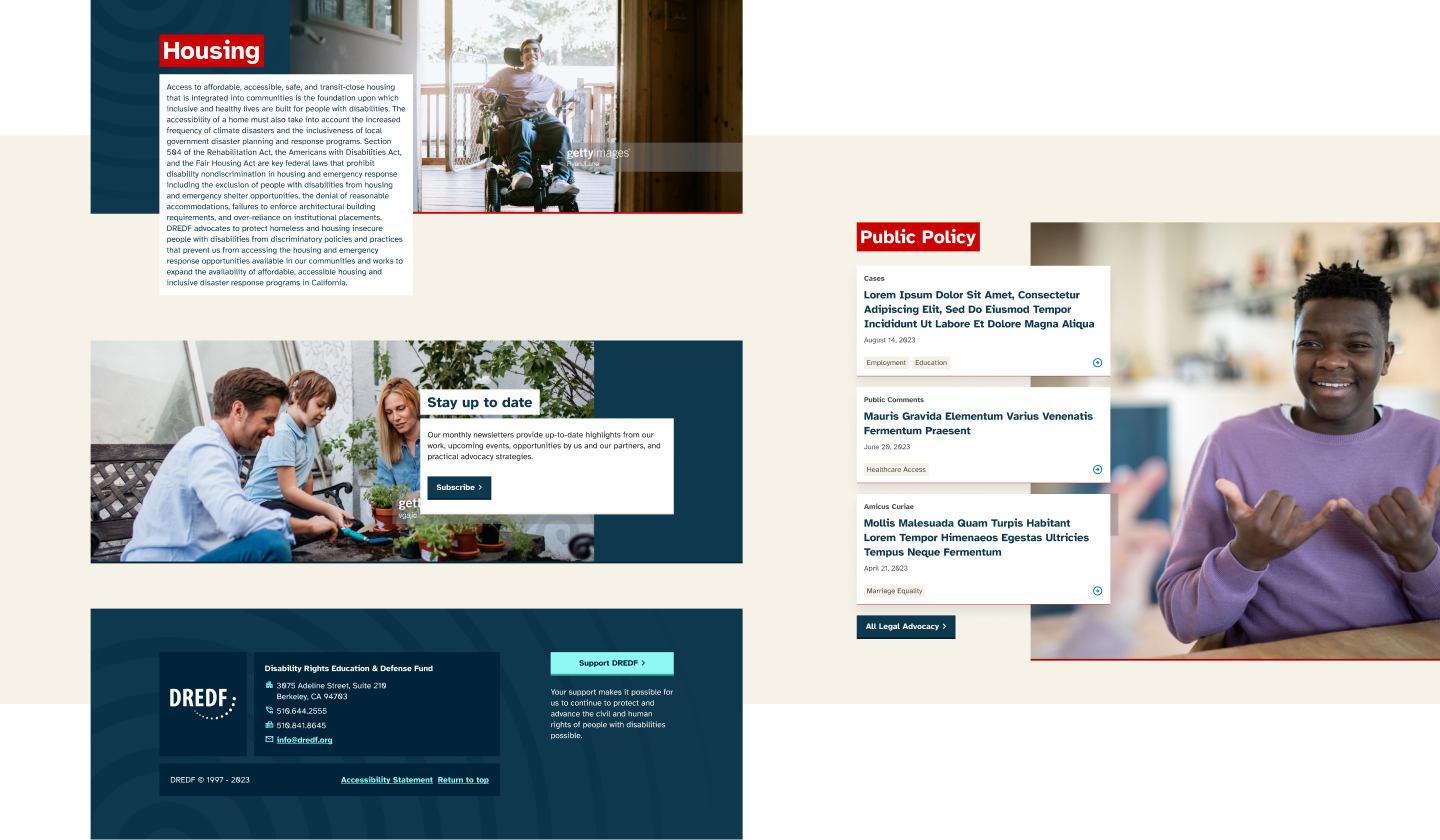 Hero section for the verticals page template