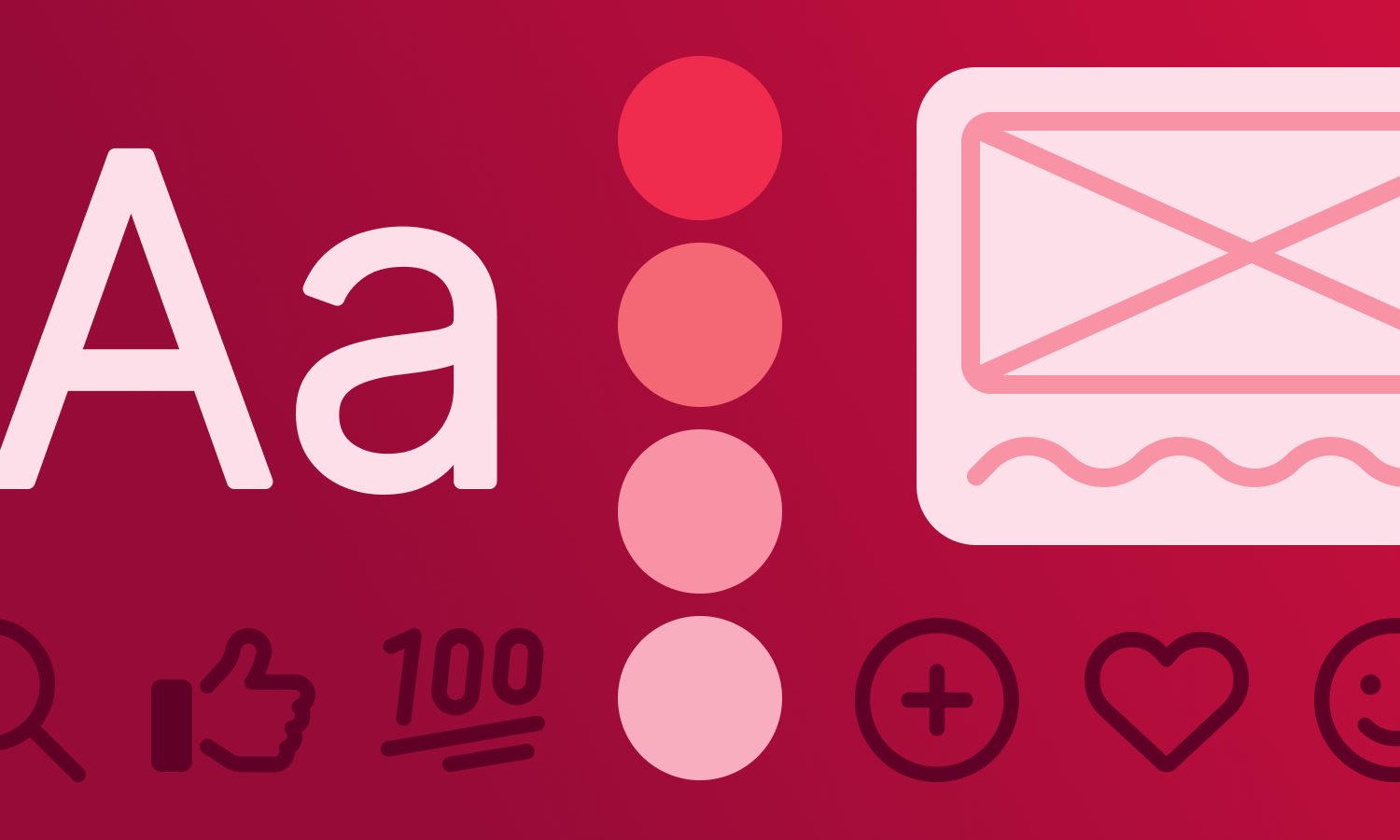 red background with font, emojis, and color themes