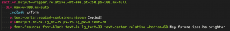 Screenshot of pug code with tailwind classes
