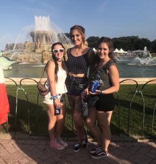Savannah and her friends in Chicago.