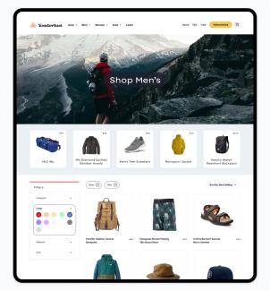 Yonderlust e-commerce store menswear