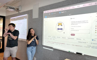 Sean and Jenna presenting