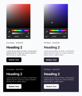 off black text examples