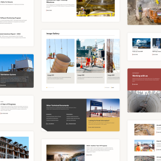 The components for the redesigned WIPP website