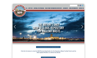 WIPP's old homepage