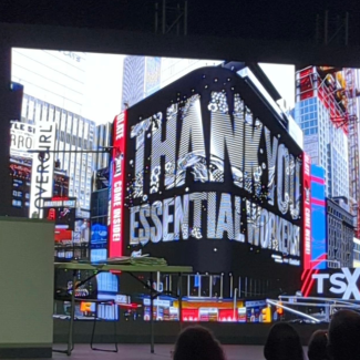 Image of a building in New York from one of the Font Designer's Presentations at the 2023 Creative Works Conference