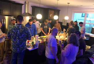 The team in the kitchen