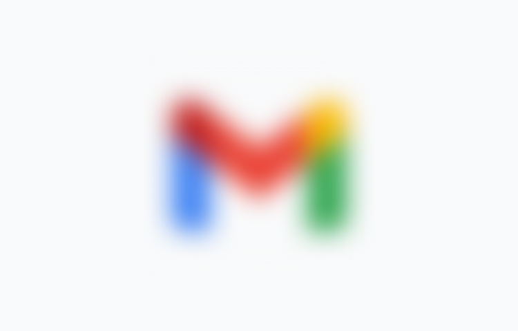 The Gmail icon blurred by a significant amount